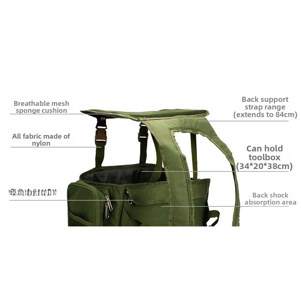 Fishing Backpack - Fishing Backpack with Waterproof Nylon Fabric