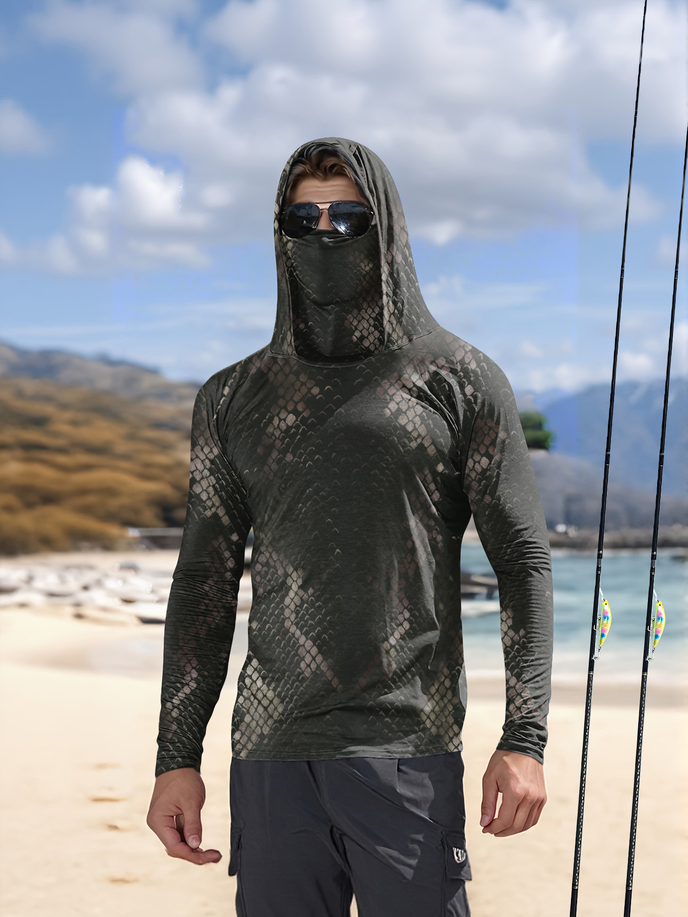 Men's Fishing Hooded Long-Slee - огляд і ціна Fishing Hoodie