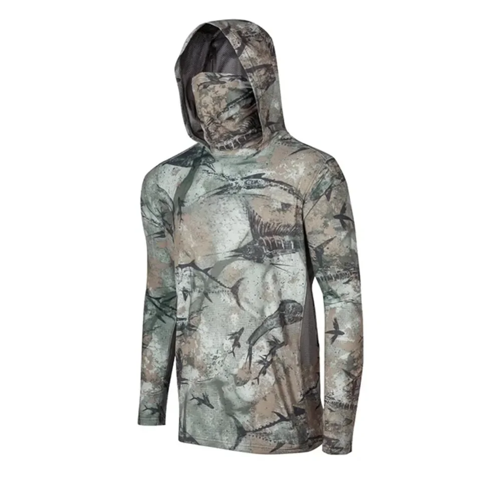 Camouflage Fishing Shirt Upf 5 - огляд і ціна Fishing Mask Sun Protection